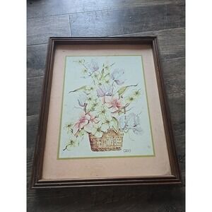 framed flower artwork